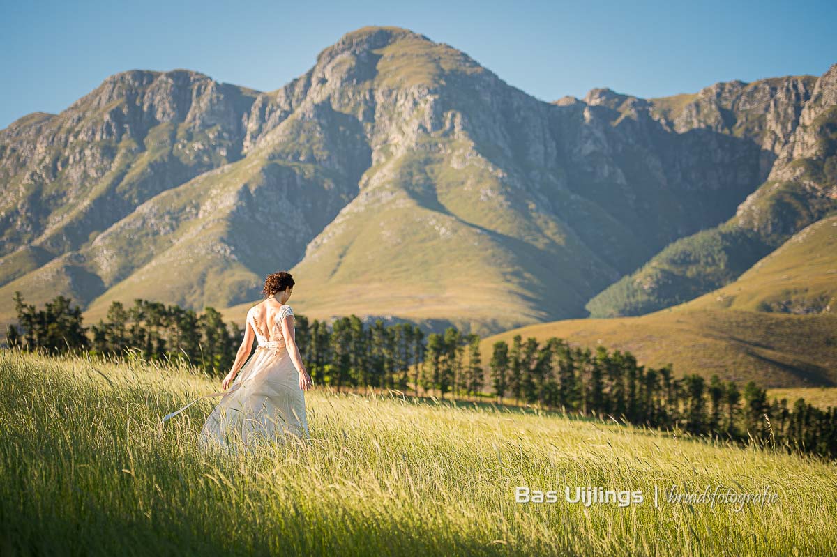 Fotoshoot in zuid Afrika bruid